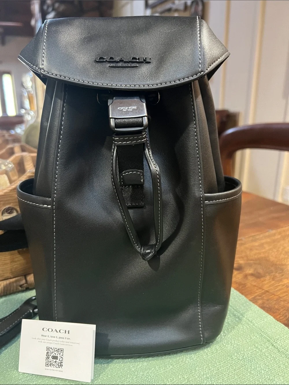 NWT Coach CU111 Racer Pack in Black Leather